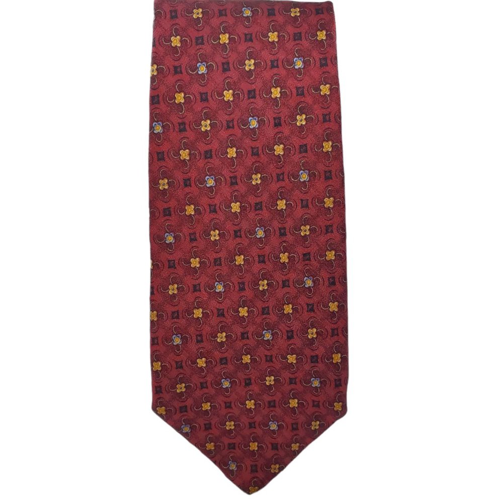 Robert Talbott Studio Geometric Pattern Red 100% … - image 1